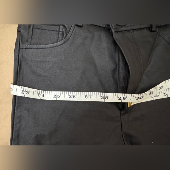 ZARA Woman Slim Fit High-Waist Waxed Faux-Leather Black Jeans, Size Small - Picture 14 of 14
